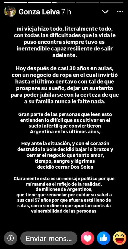 El descargo del hijo de la dueña del taller que cerró en Córdoba.