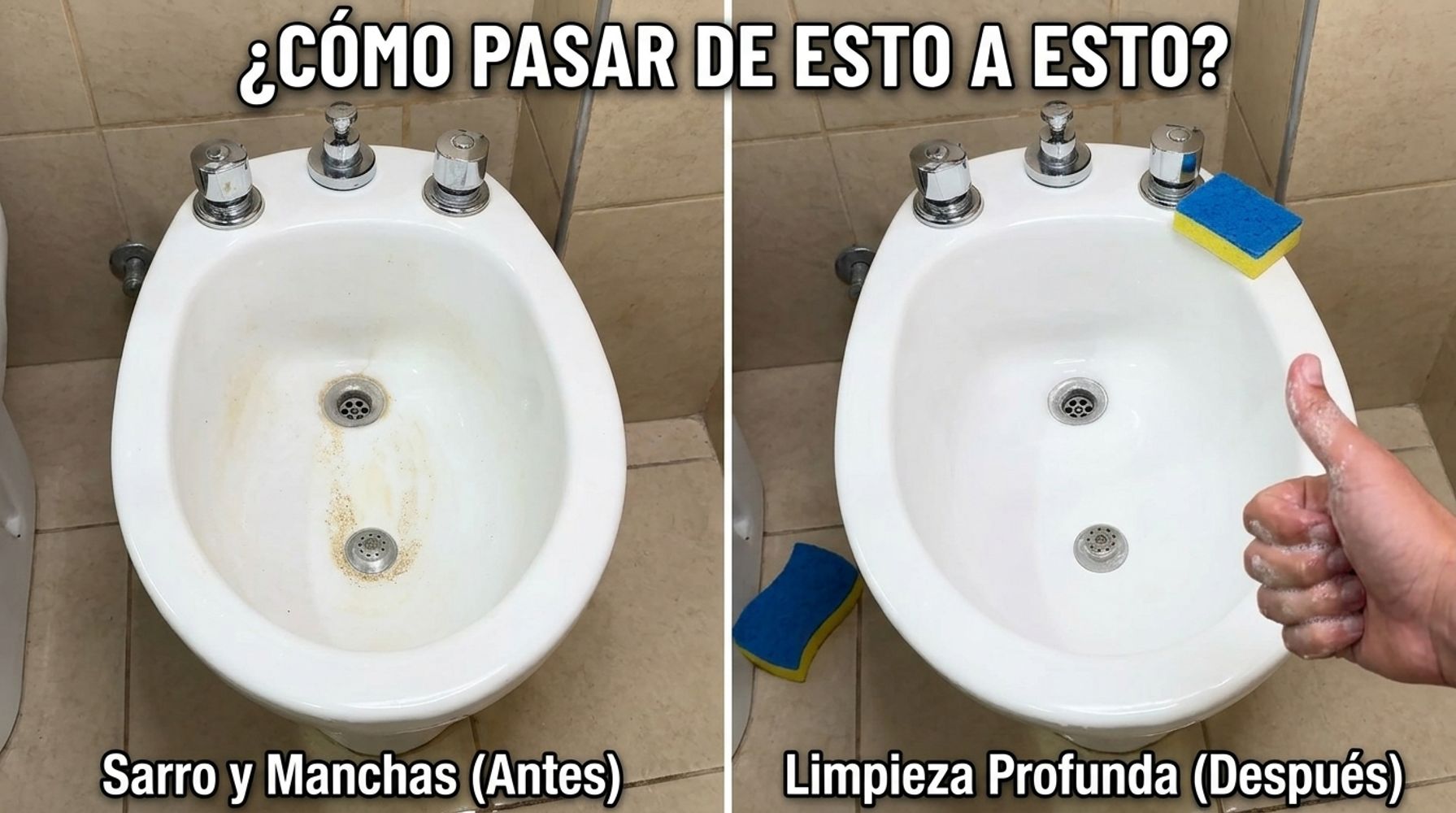 Si tu bidet o inodoro tiene sarro, podés quitar las manchas con solo dos ingredientes: detergente y ácido cítrico