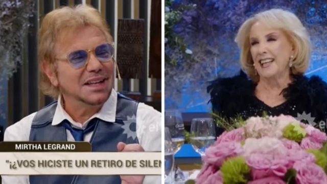 El momento que vivieron Beto Casella y Mirtha Legrand.