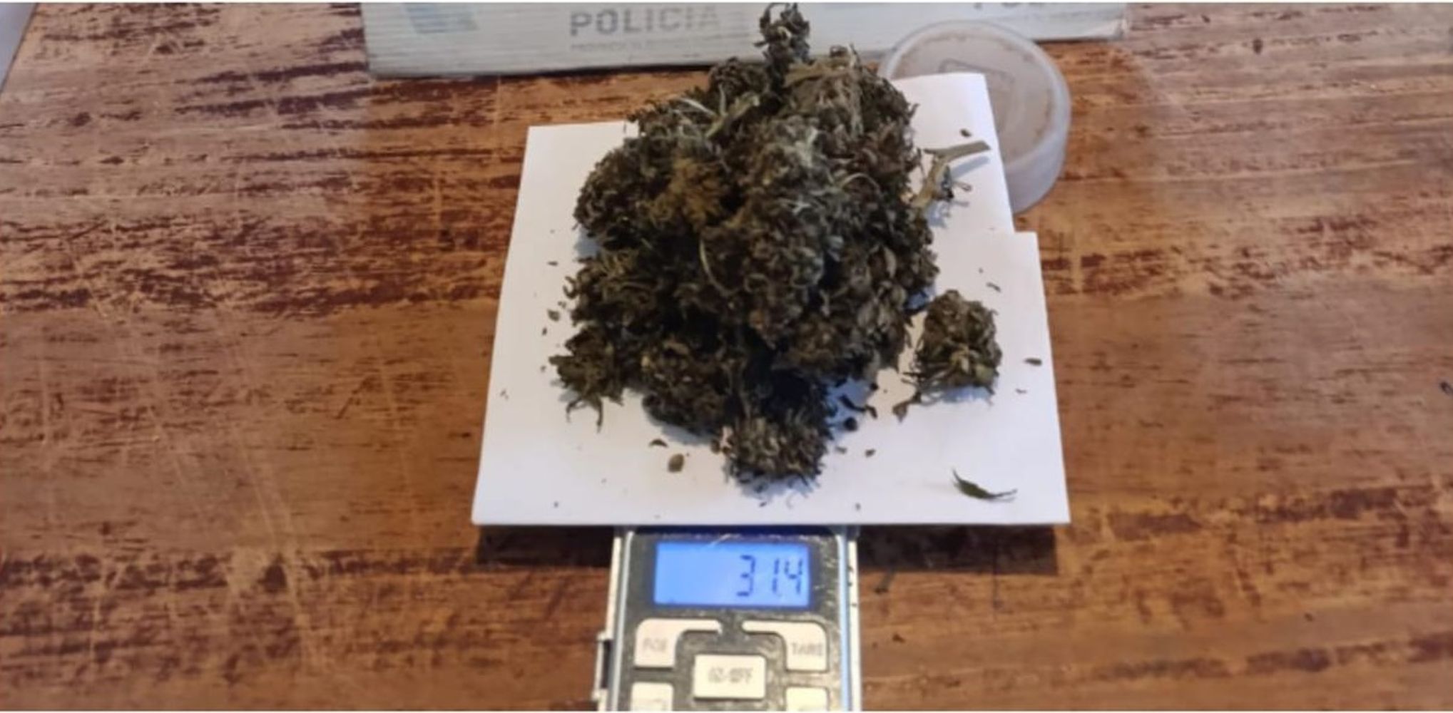 Aprehendido con Marihuana