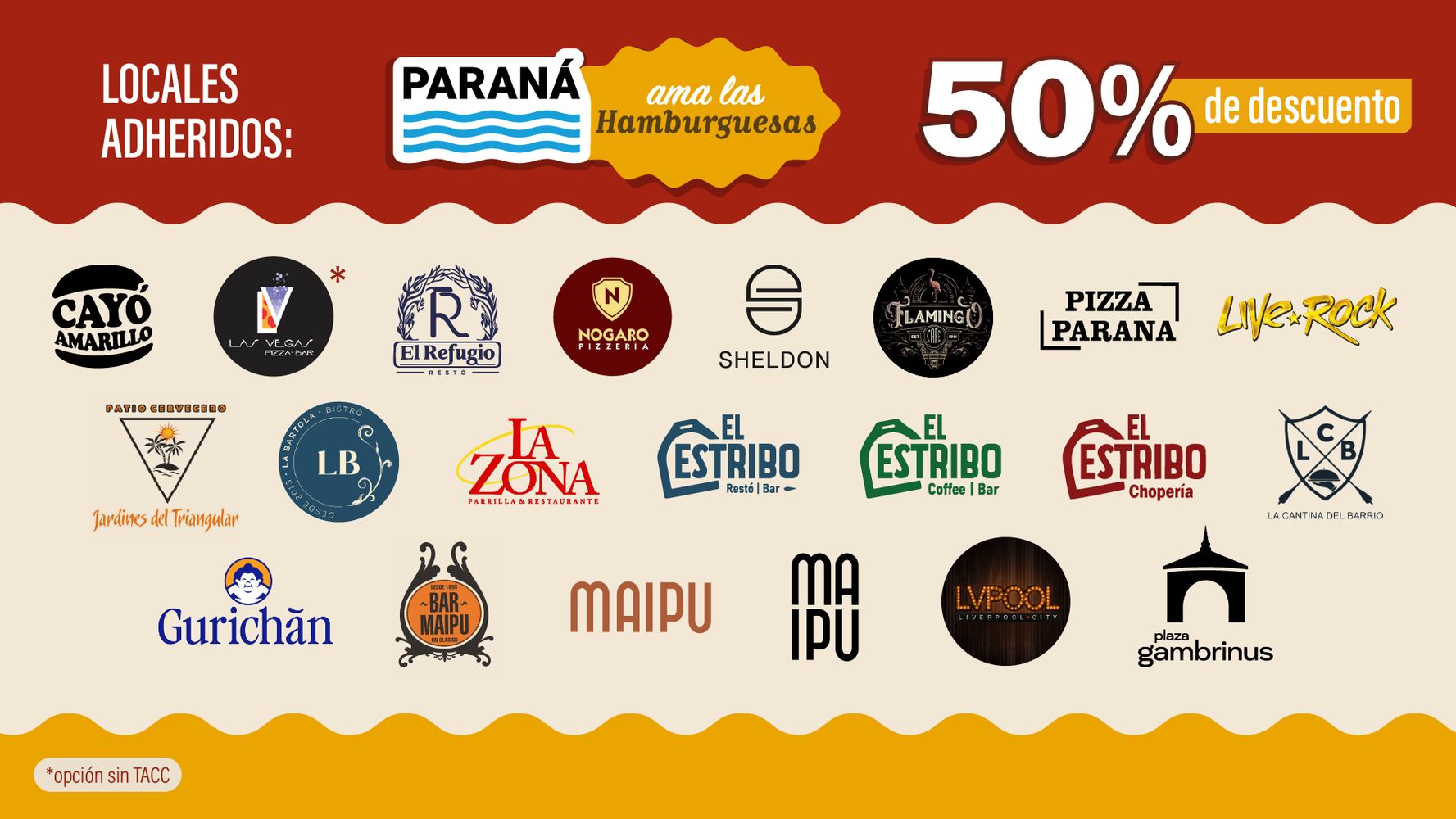 Vuelve Paraná Ama la Hamburguesa: habrá 50% de descuento en más de 20 locales.