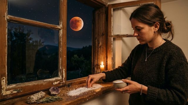 Por qué poner sal en la ventana durante el eclipse lunar.