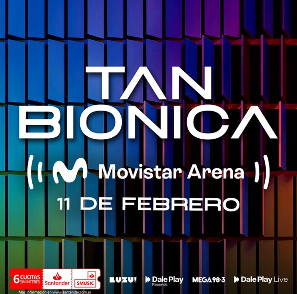 Tan Biónica vuelve al Movistar Arena: fecha confirmada y cuándo comienza la venta de entradas