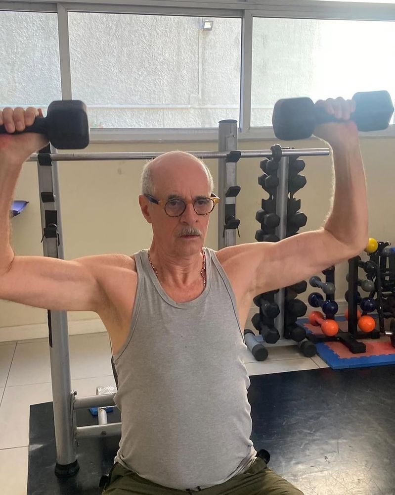 Marcos Caruso a los 74 años.