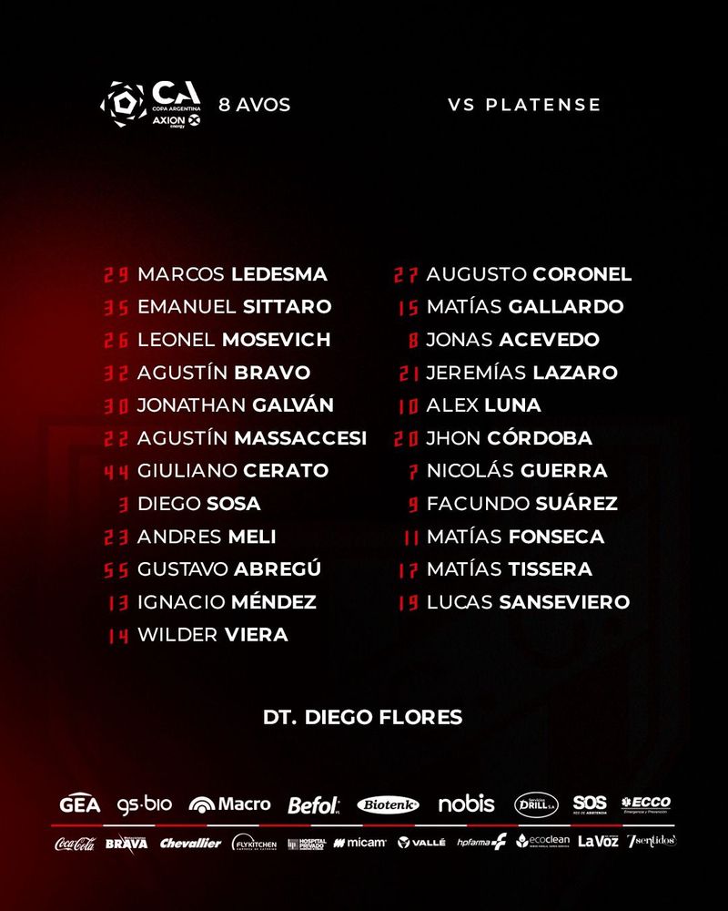 Instituto juega con Platense por Copa Argentina.