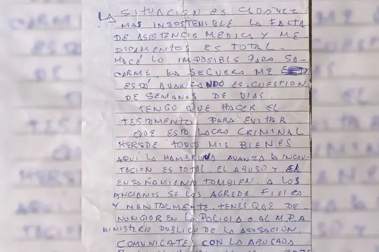El geriátrico "del horror" se encontraba en barrio Nuevo Horizonte