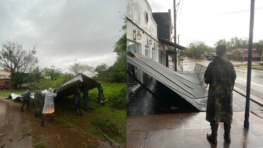 Temporal en Misiones: relevaron daños y asistieron a vecinos en El Soberbio, Roca y Corpus