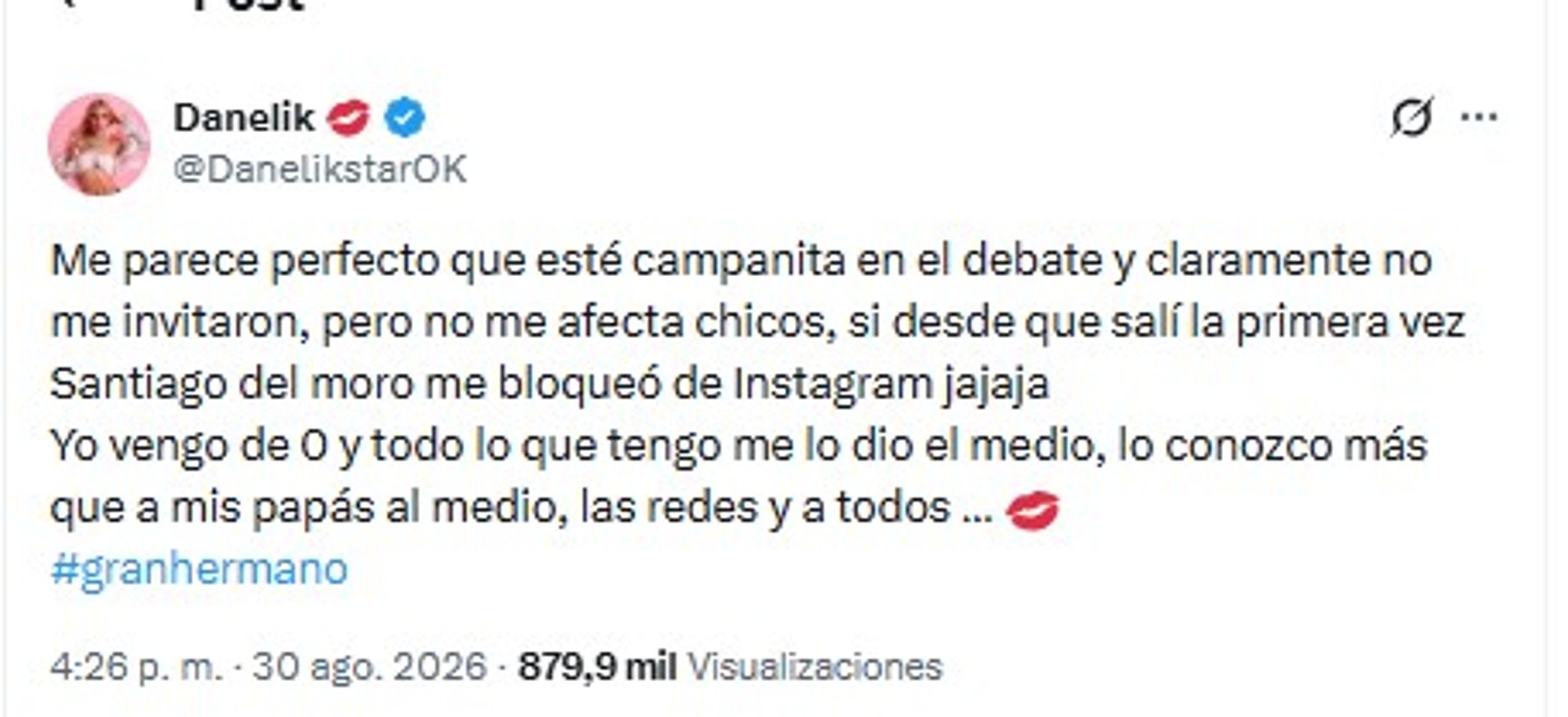 Danelik expuso a Santiago del Moro