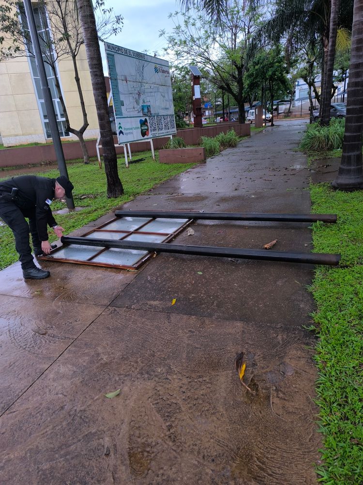 Temporal en Misiones: relevaron daños y asistieron a vecinos en El Soberbio, Roca y Corpus.