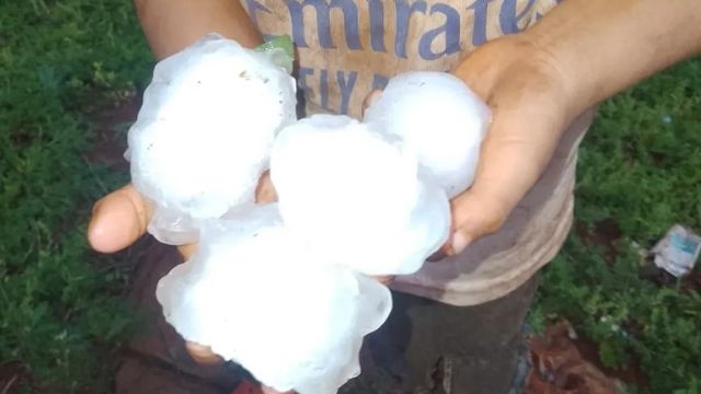 Fuerte granizada provocó daños en viviendas de la comunidad guaraní Alecrín en San Pedro.