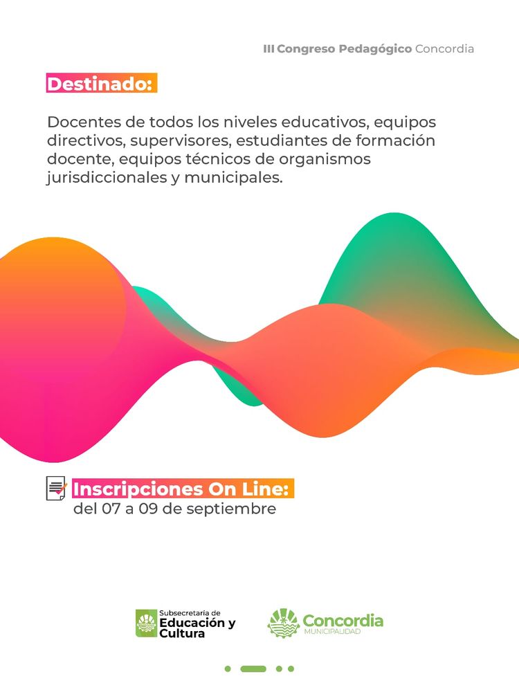 Concordia será sede del III Congreso Pedagógico: inteligencia artificial, bullying, ludopatía y nuevos desafíos educativos.