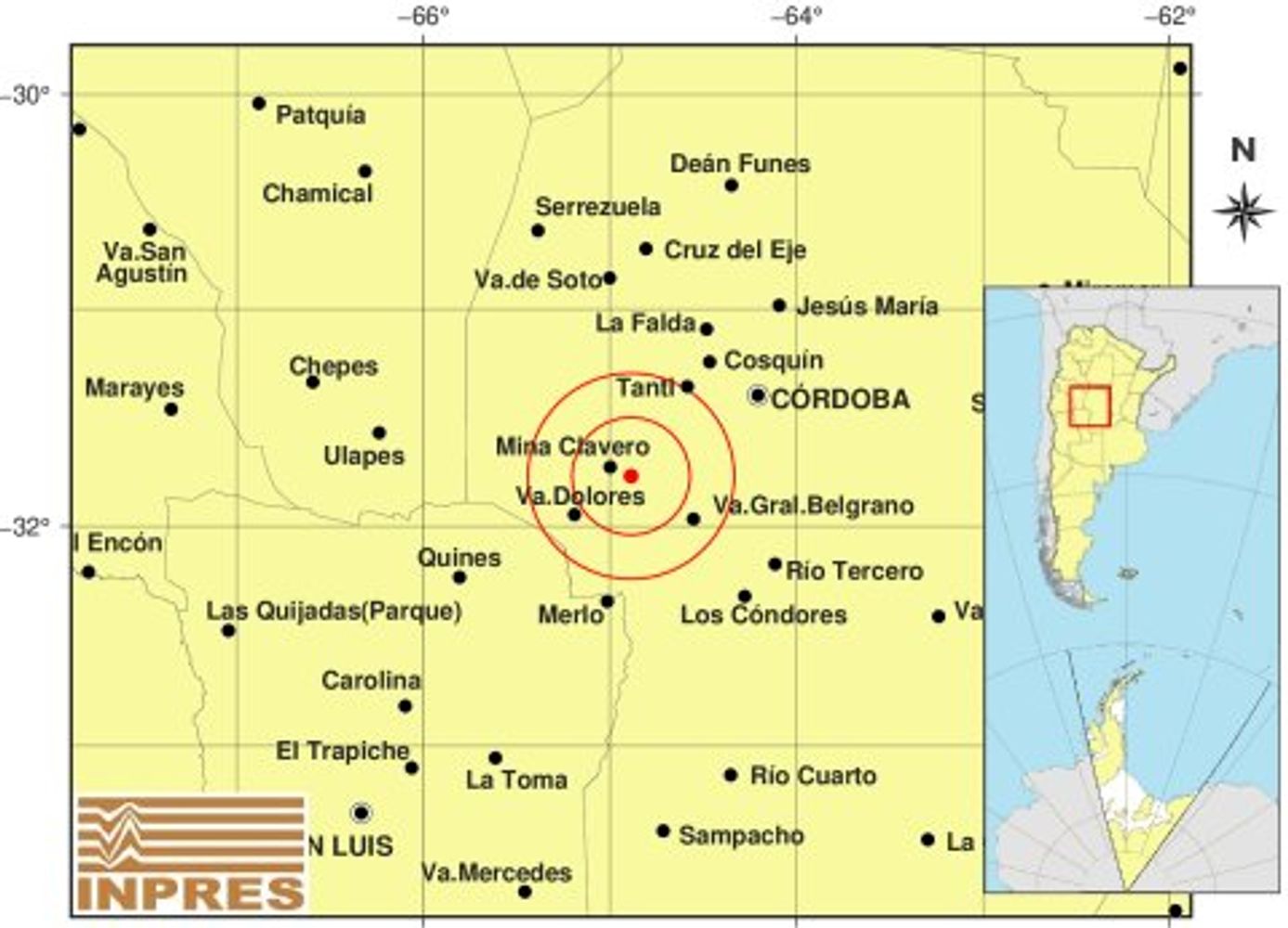 Temblor en Córdoba este martes 1 de septiembre.