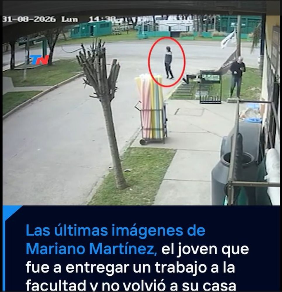Las últimas imágenes del joven desaparecido en La Plata