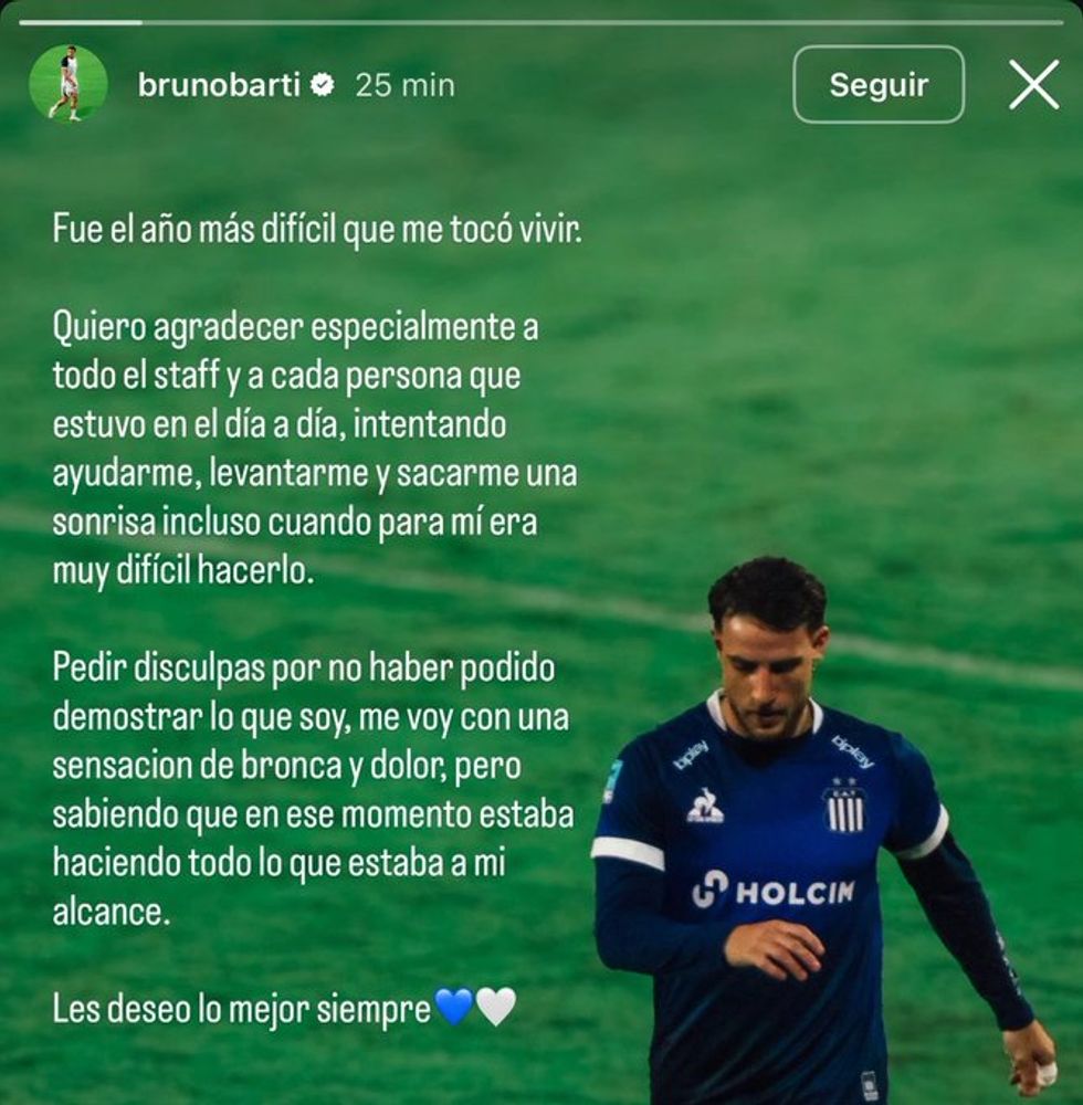 La despedida de Talleres de Bruno Barticciotto.