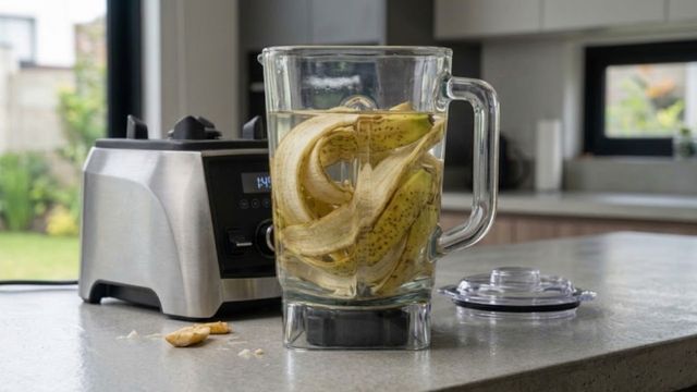 Para qué sirve licuar agua con cáscaras de banana.