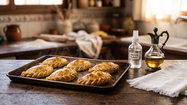 Rociar vinagre en la bandeja antes de cocinar las empanadas: para qué sirve y por qué lo recomiendan