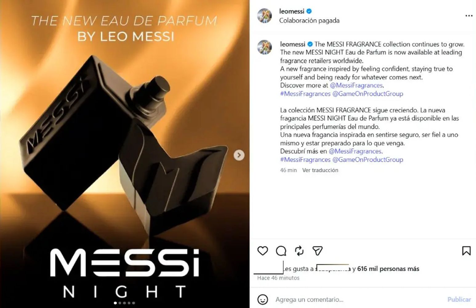 Messi Night, la nueva fragancia del ídolo