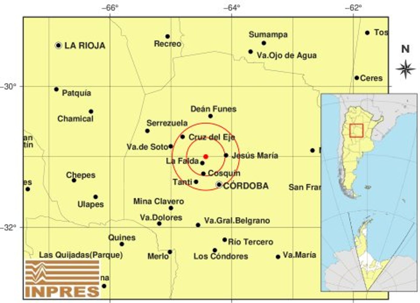 Temblor en Córdoba este viernes 4 de septiembre.
