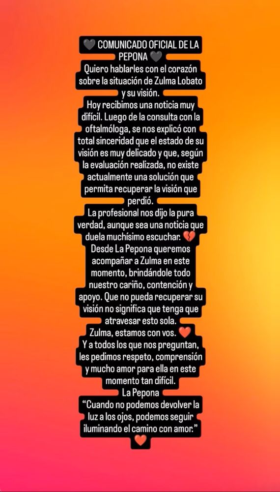 La salud de Zulma Lobato