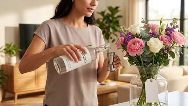 Para qué sirve diluir vodka en el agua del florero.