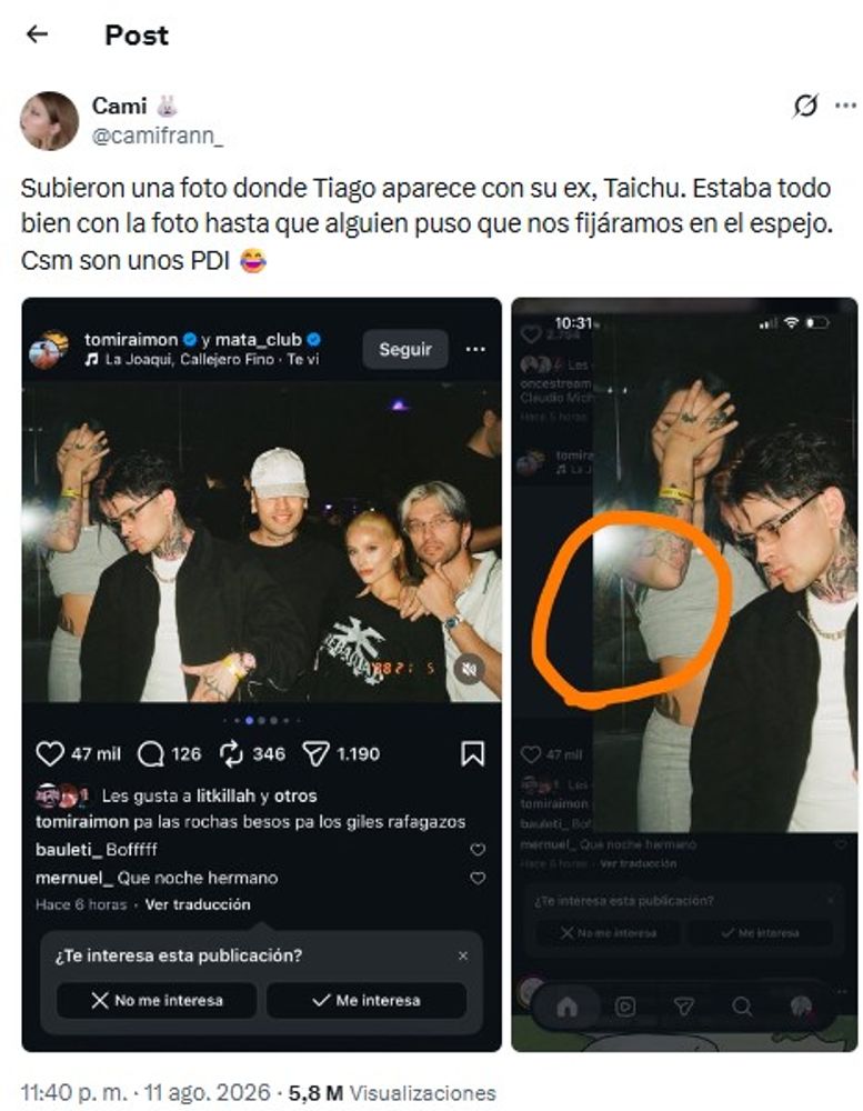 ¿Juega a dos puntas? Las fotos de Tiago PZK con Taichu y La Joaqui que encendieron la polémica