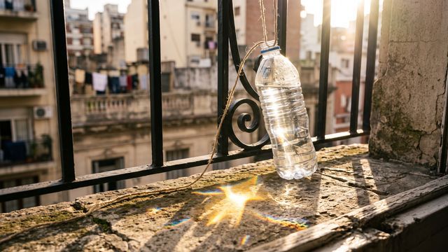 Colgar una botella de plástico con agua en la ventana: por qué lo recomiendan y para qué sirve