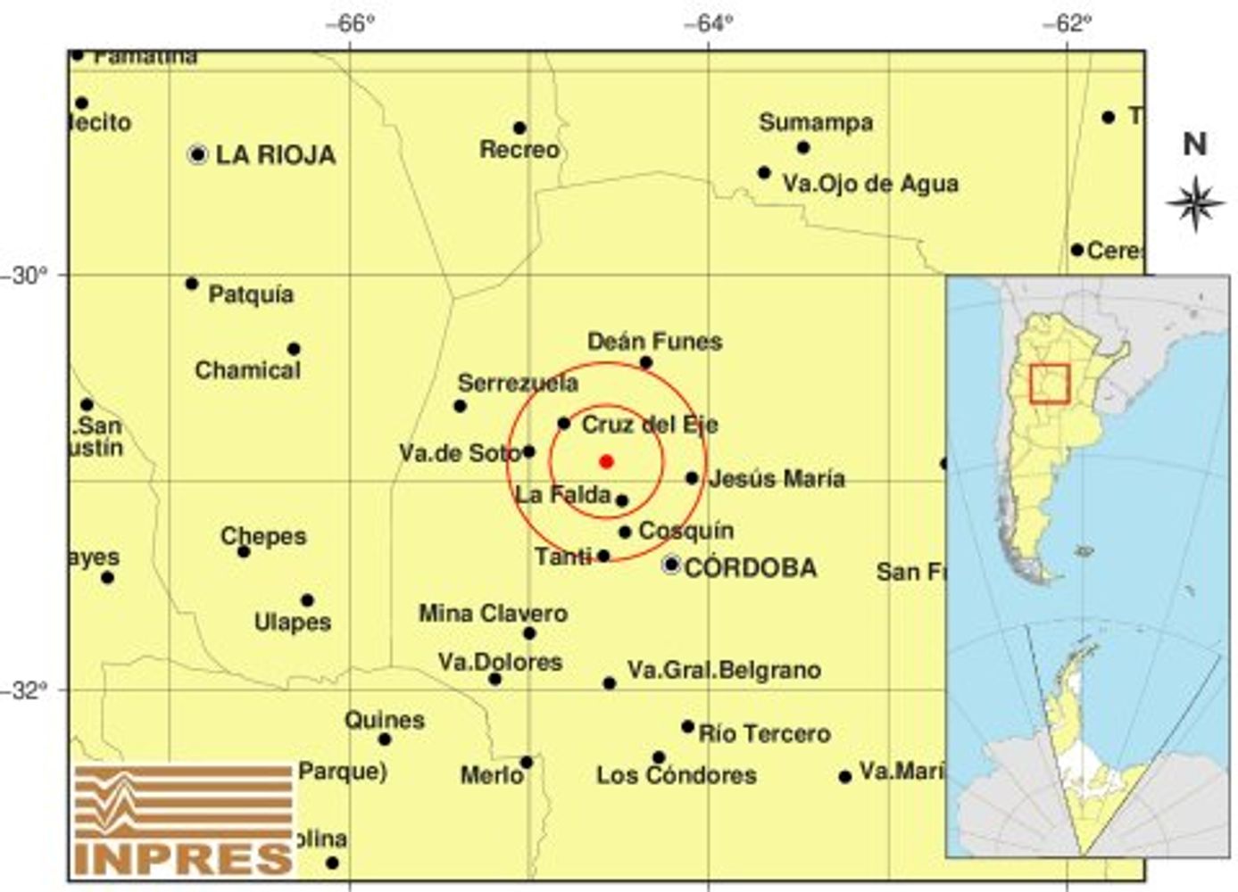 Los detalles del sismo en Córdoba.