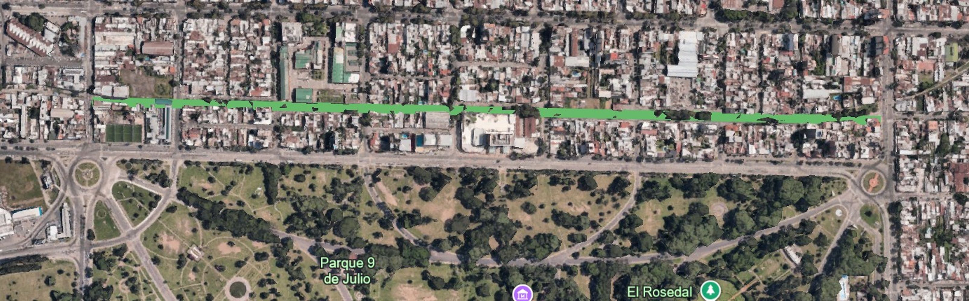 La ordenanza afecta el tramo entre Gobernador del Campo y Francia (en verde en la foto) e incluye forestación, ciclovías y nuevo alumbrado.