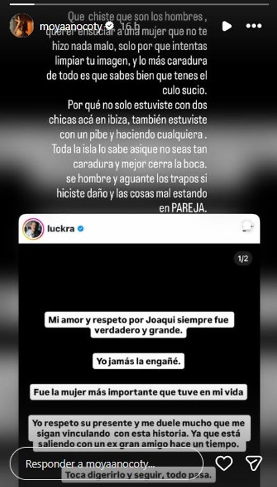Las pruebas de infidelidad de Luck Ra a La Joaqui en Ibiza: "Estuviste con un pibe"