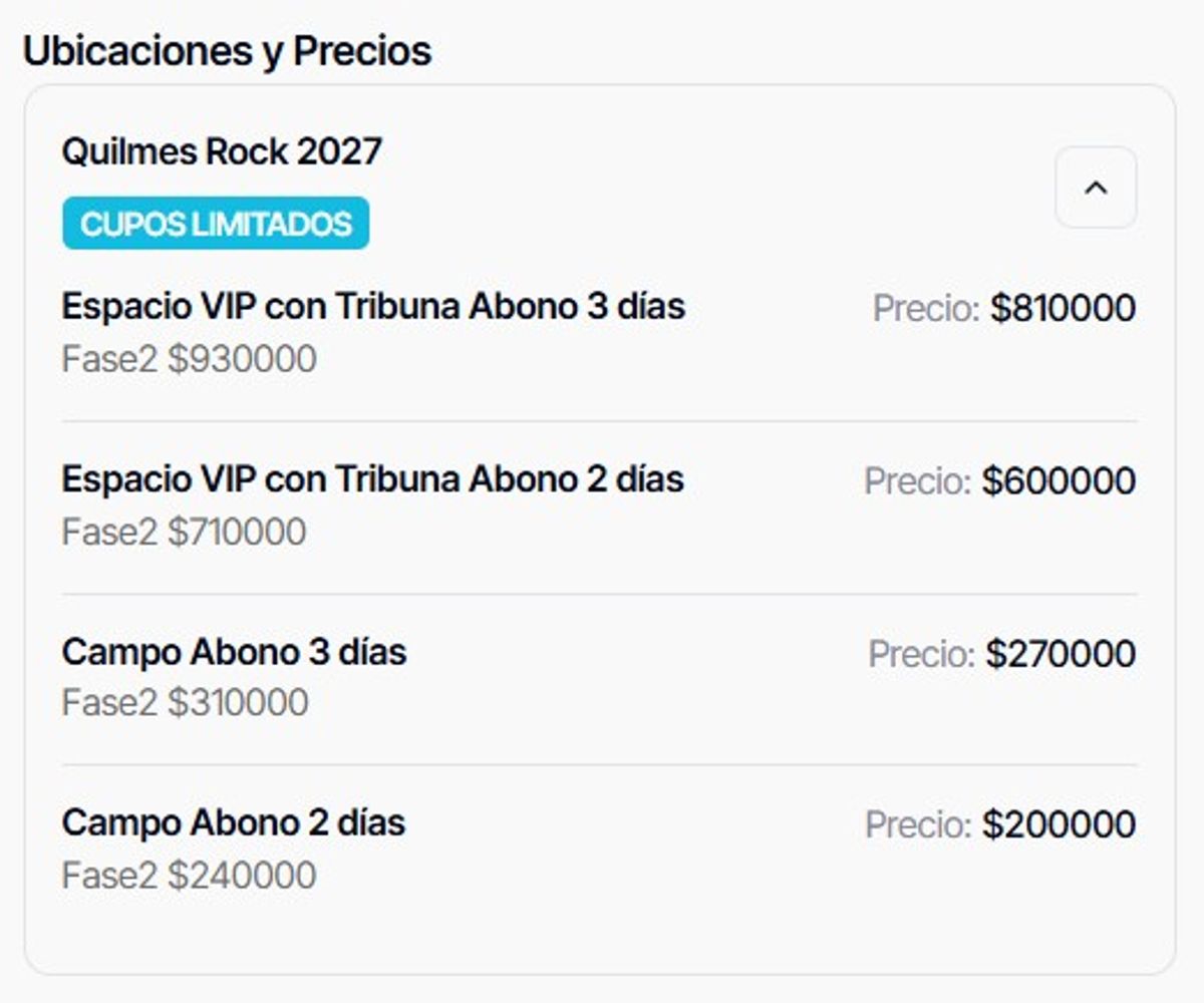 Quilmes Rock 2027 confirmó sus fechas: cuándo es, precios y dónde comprar las entradas