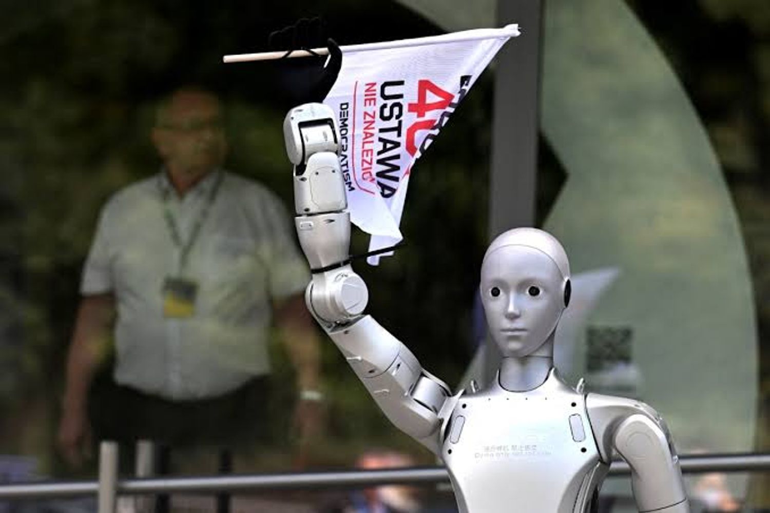 Los robots se manifestaron contra la inteligencia artificial.