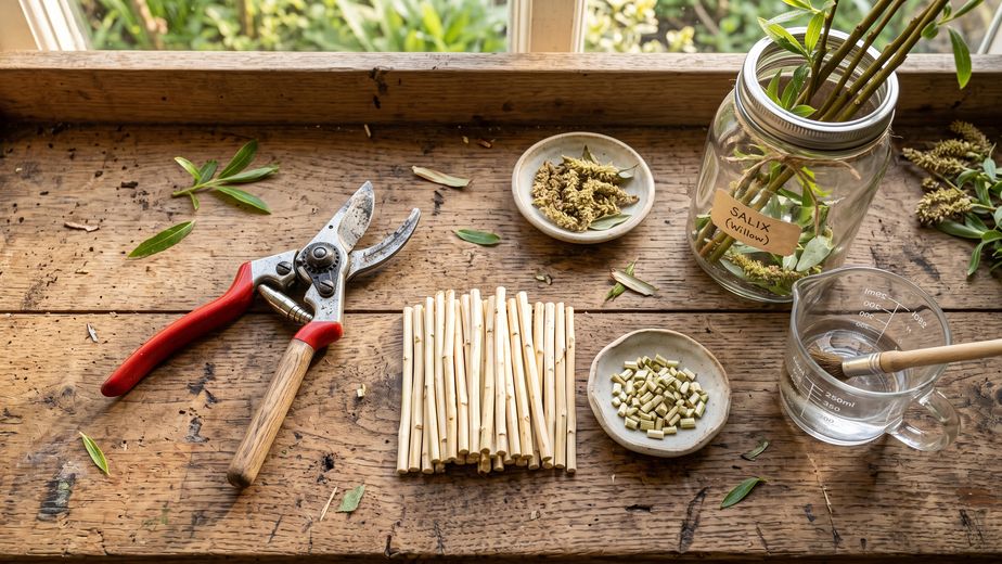 Expertos en horticultura recomiendan: "En primavera, las ramitas nuevas de los sauces se cargan de hormonas del crecimiento y de ácido salicílico, que ayuda a curar heridas en las plantas"