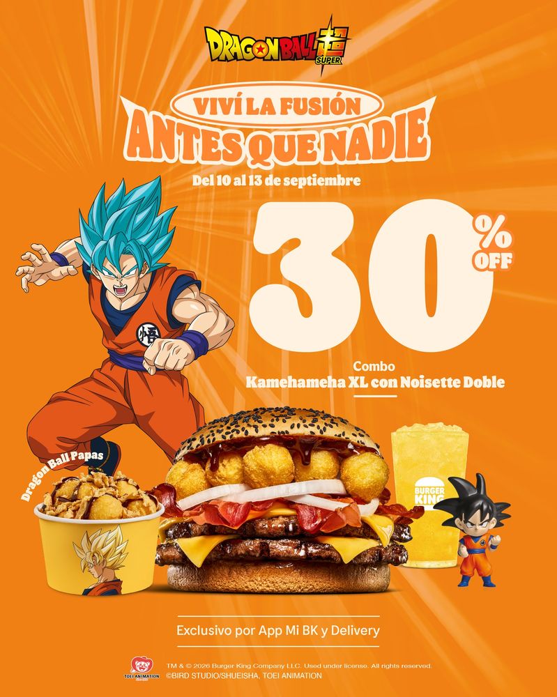 Burger King lanzó el combo de Dragon Ball Super: cuánto cuesta, qué trae y cómo aprovechar el descuento exclusivo