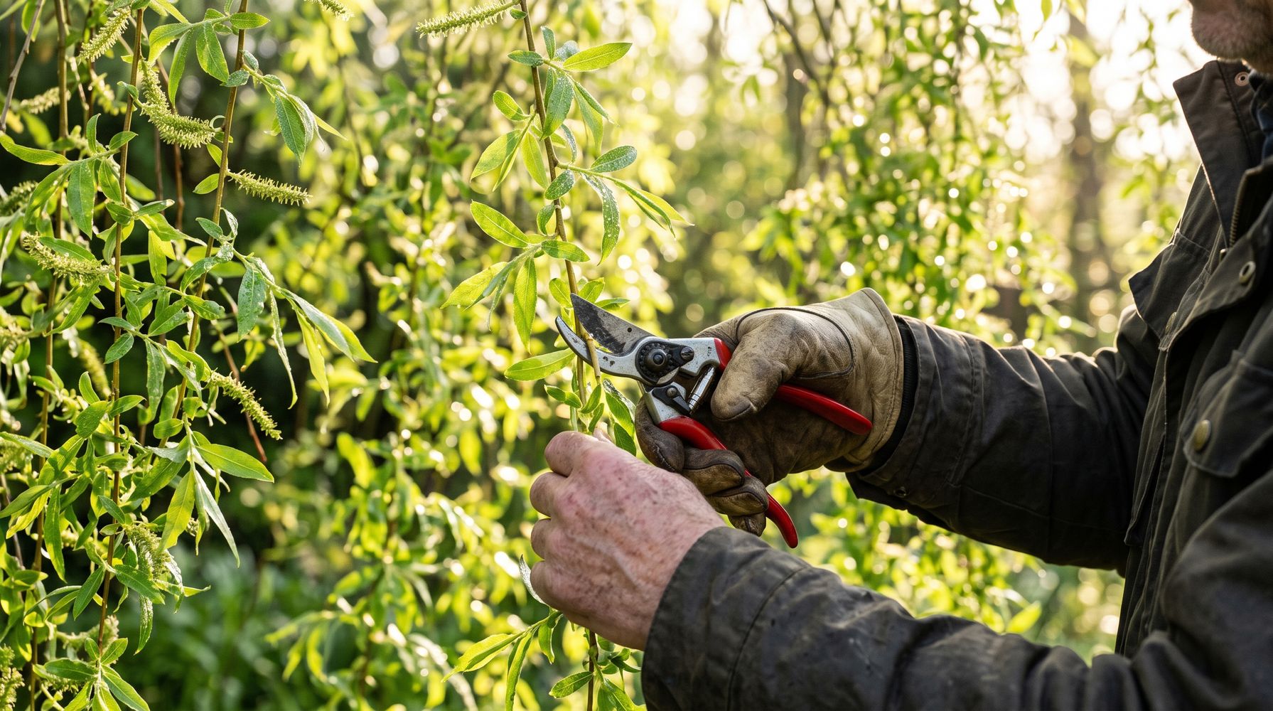 Expertos en horticultura recomiendan: "En primavera, las ramitas nuevas de los sauces se cargan de hormonas del crecimiento y de ácido salicílico, que ayuda a curar heridas en las plantas"