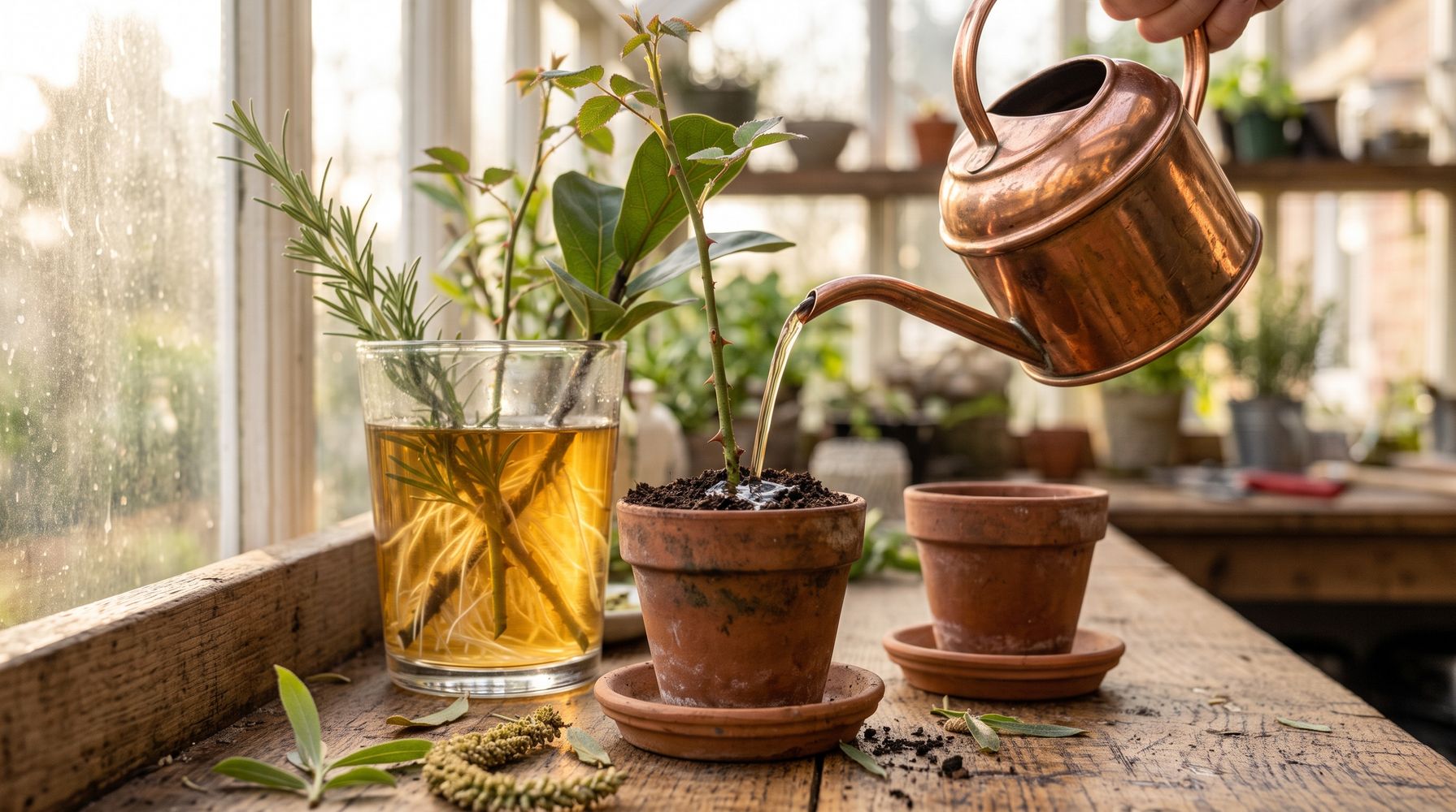 Expertos en horticultura recomiendan: "En primavera, las ramitas nuevas de los sauces se cargan de hormonas del crecimiento y de ácido salicílico, que ayuda a curar heridas en las plantas"