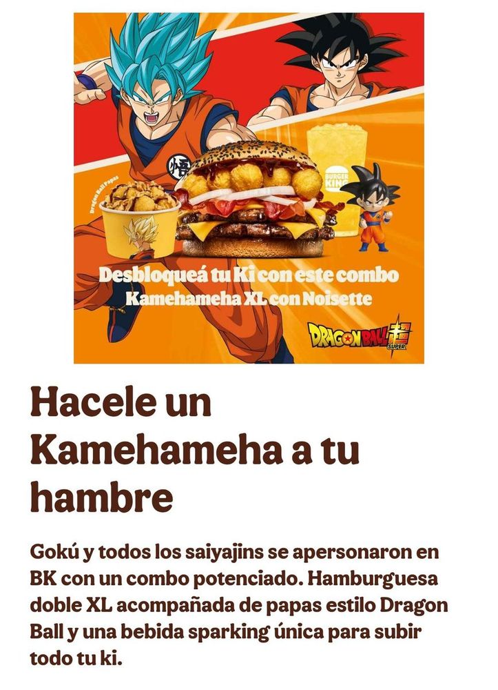 Burger King lanzó el combo de Dragon Ball Super: cuánto cuesta, qué trae y cómo aprovechar el descuento exclusivo