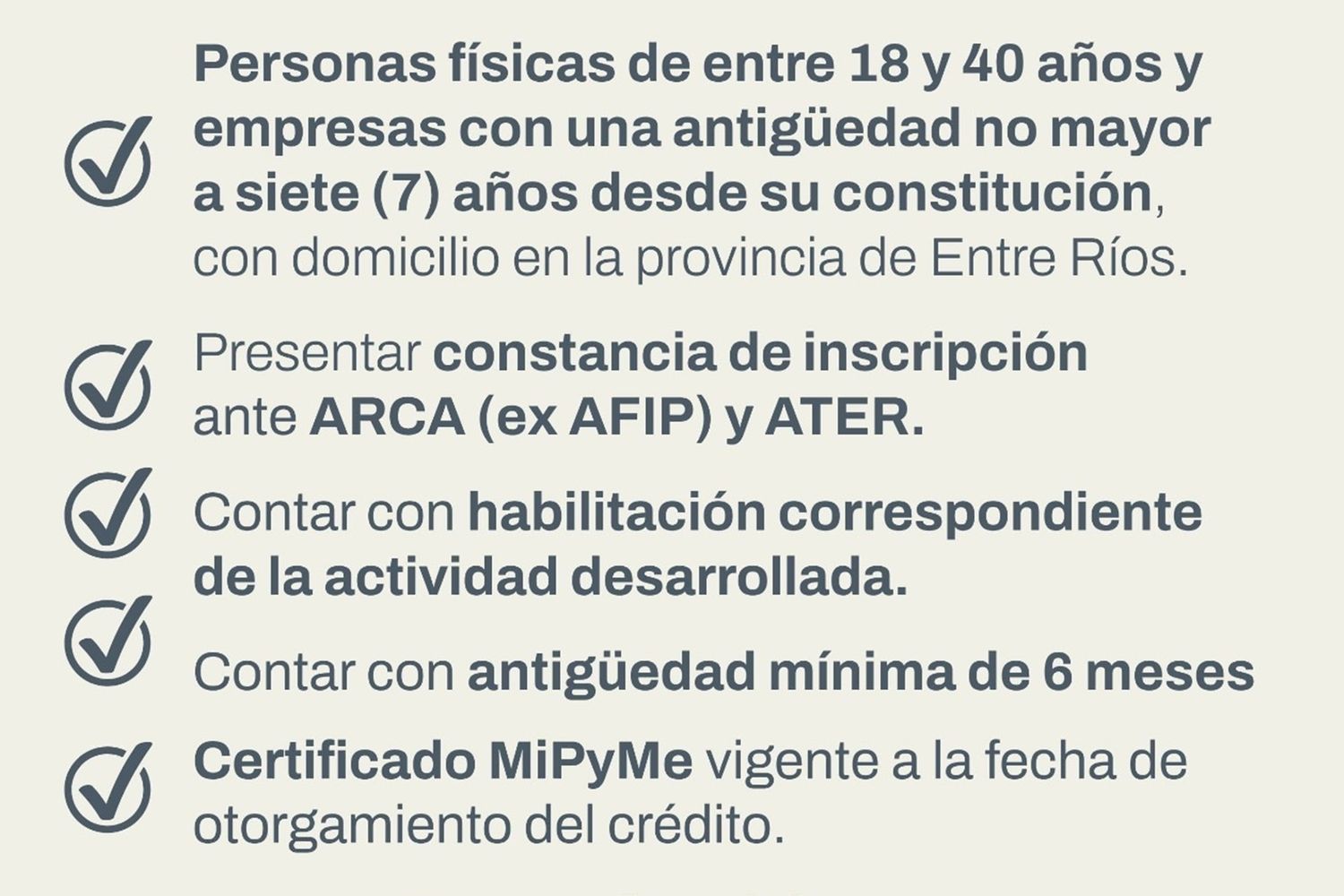 Créditos para Emprendedores.