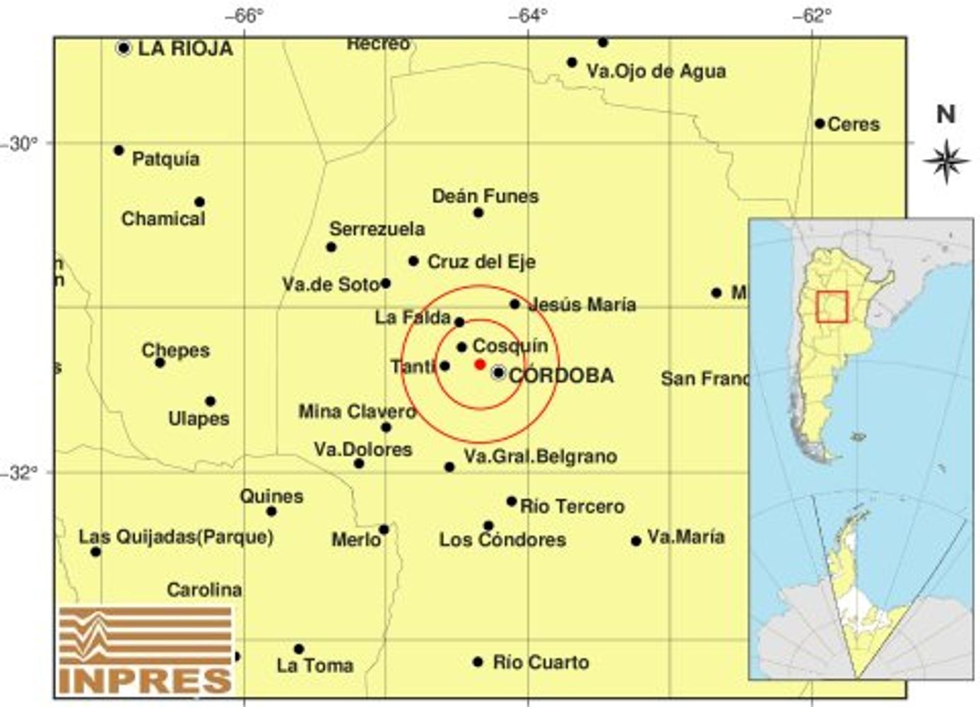 Sismo en Córdoba.