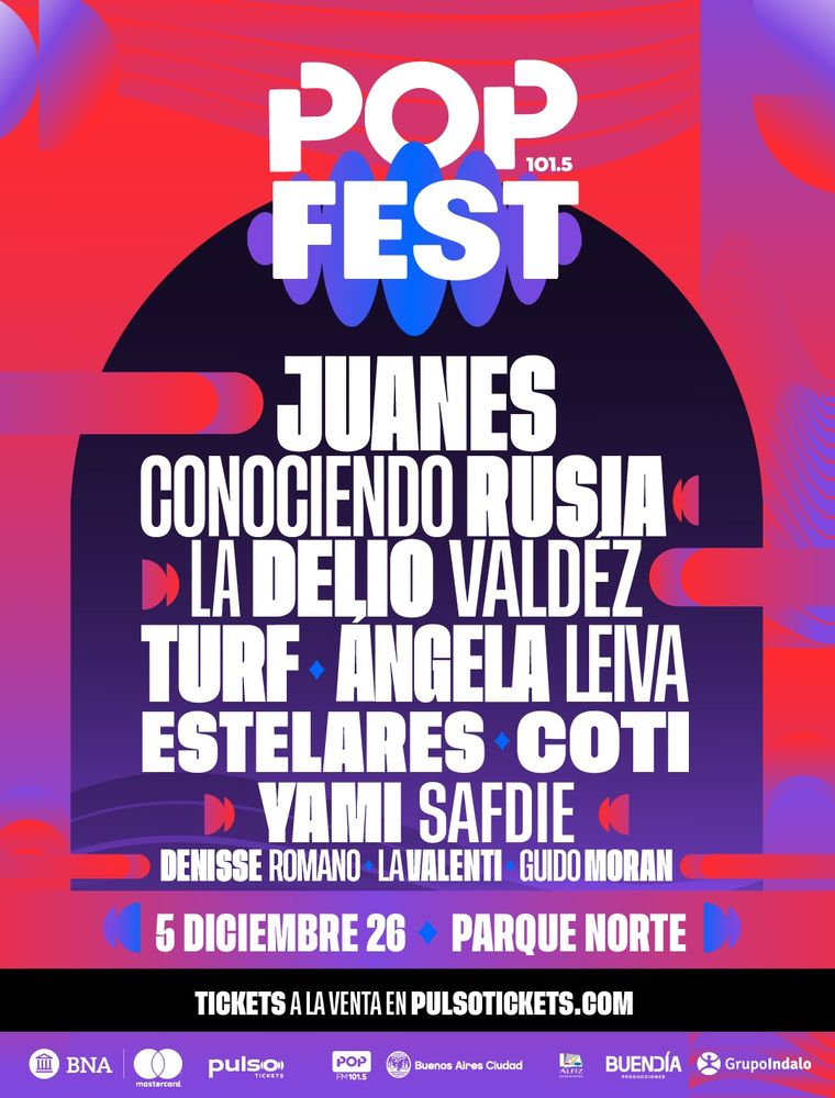 Popfest 2026 confirmó su line up: grilla completa, precios de entradas y dónde comprarlas