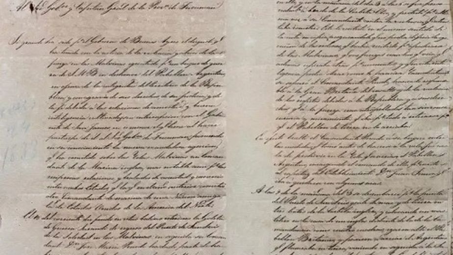 Que decía la carta que anunció a Tucumán la pérdida de las Malvinas