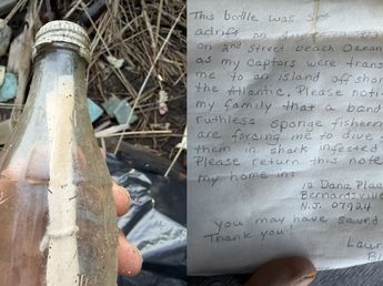 Encontró una botella con una carta escrita en 1973 y descubrió una increíble historia familiar