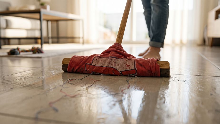 Por qué no deberías limpiar los pisos con remeras viejas de algodón