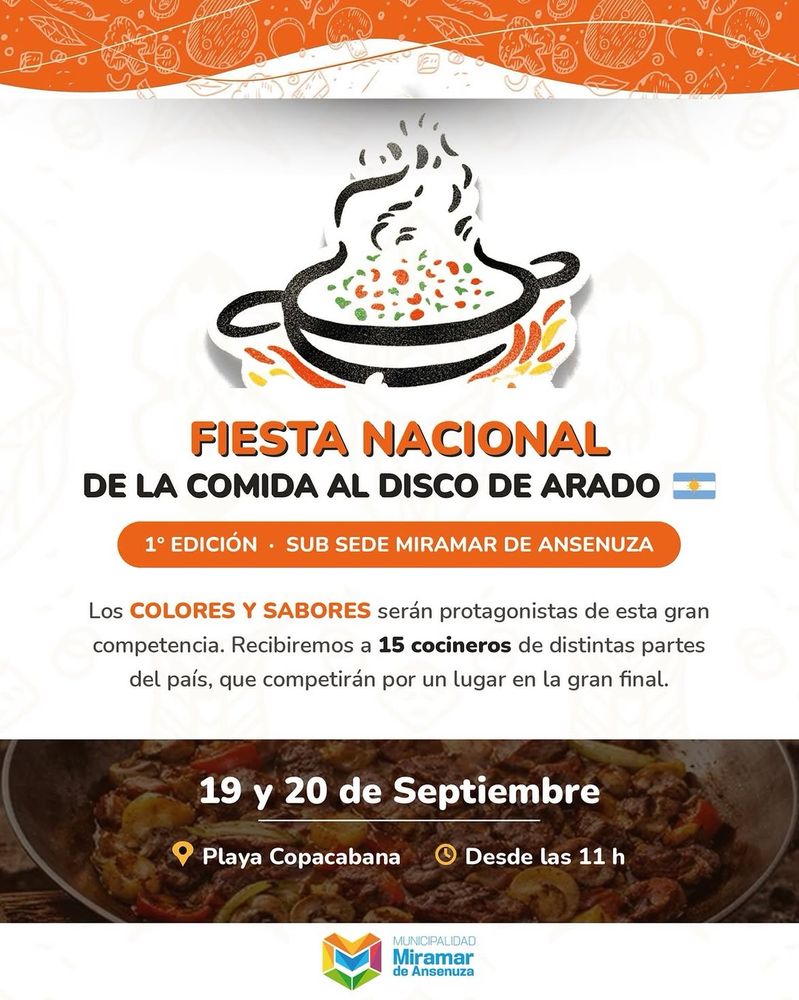 Fiesta Nacional de la comida al Disco de Arado en Miramar de Ansenuza.