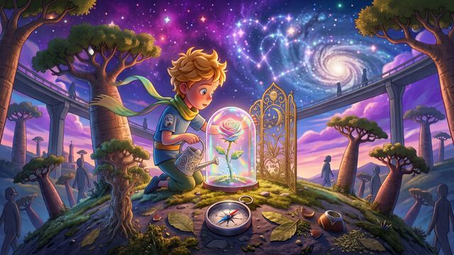 La emotiva reflexión de "El Principito": "Si alguien ama a una flor de la que no existe más que un ejemplar entre millones de estrellas, es suficiente para ser feliz cuando la mira"