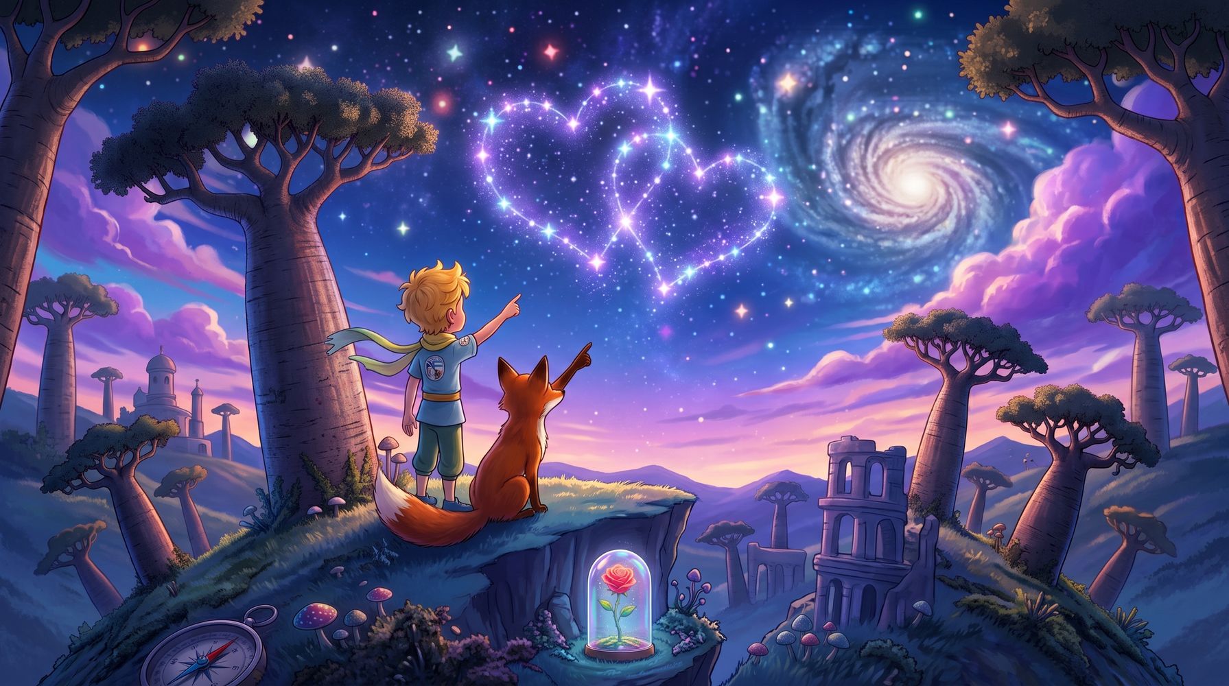 La emotiva reflexión de "El Principito": "Si alguien ama a una flor de la que no existe más que un ejemplar entre millones de estrellas, es suficiente para ser feliz cuando la mira"