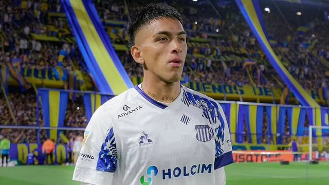 El volante Matías Galarza, en la visita de Talleres a La Bombonera. ¿Pasa a Boca?