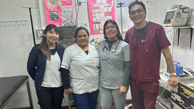 El equipo médico y de enfermería que intervino en la emergencia de Tafí del Valle.
