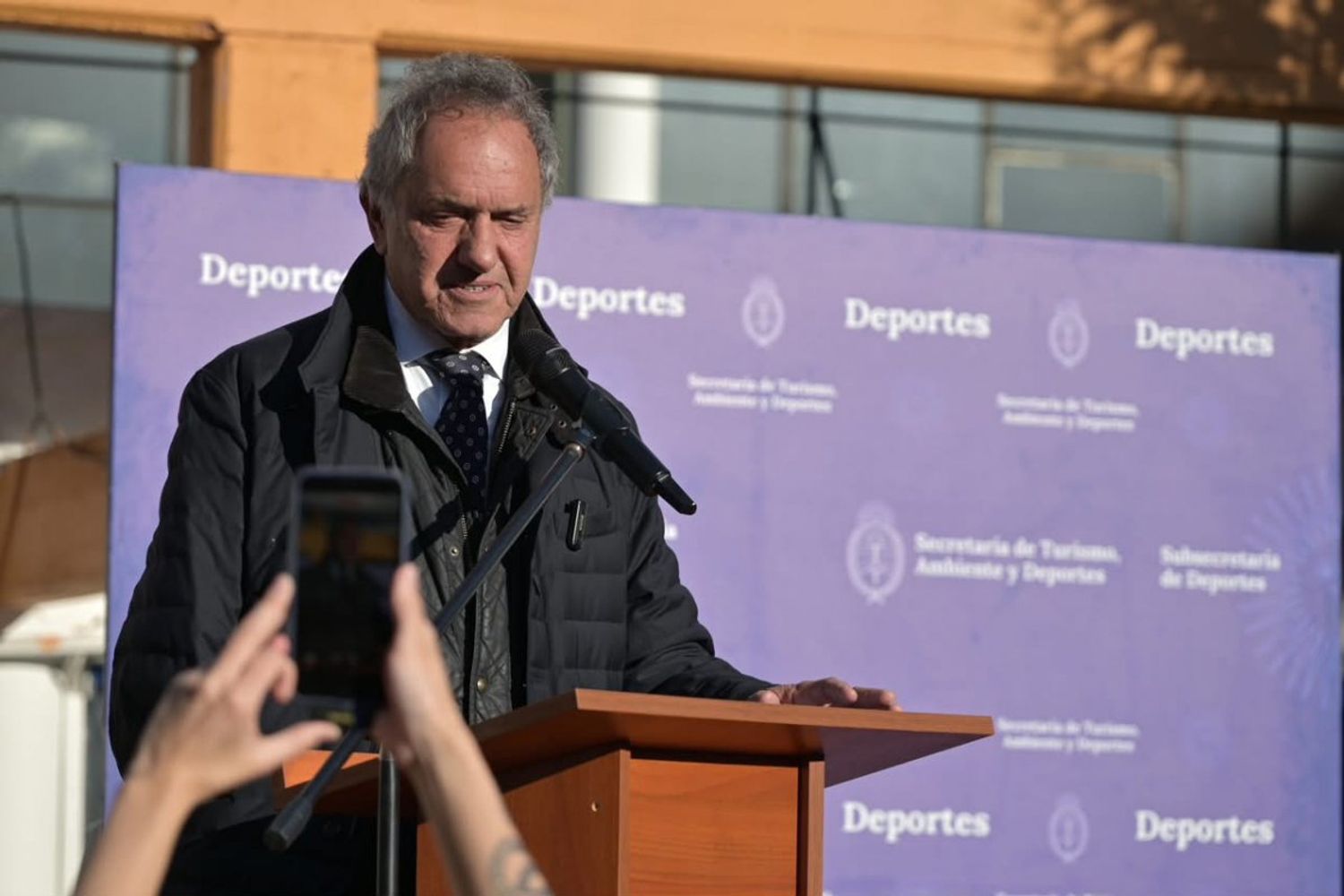 Elsecretario de Turismo y Deportes de la Nación en el Lanzamiento del Mundial de canotaje.