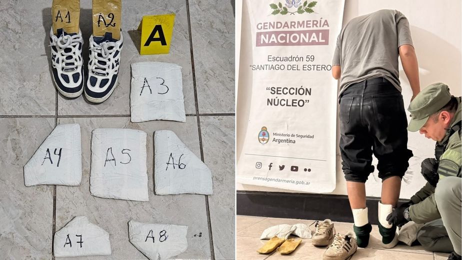 Toda una familia “viajaba” con zapatillas “blancas”: traficaban cocaína desde Jujuy a Buenos Aires