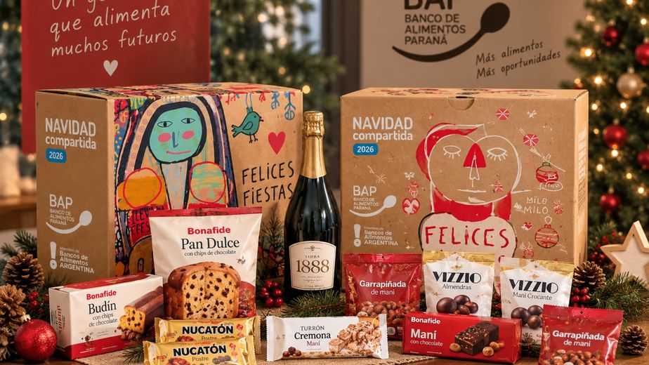 Navidad Compartida 2026: cada caja navideña ayudará a generar 50 platos de comida.